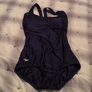 Navy speedo bathing suit ladies small